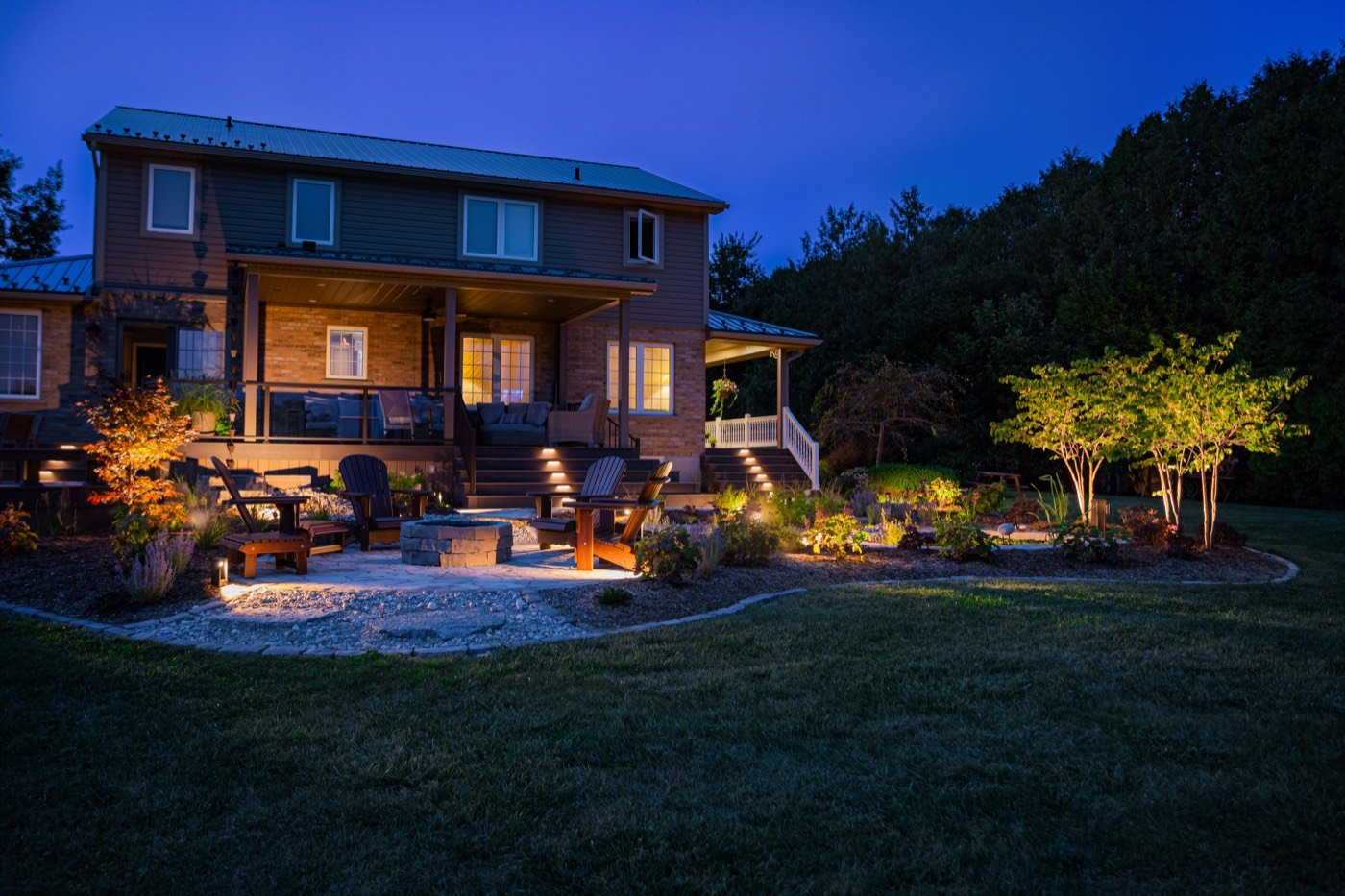 Twilight architectural photograph